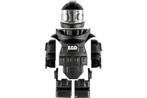 MaozyHomie Toy Soldiers Figures Black Bomb Disposal Suit Armor E.O.D Suit Toys Military Equipment Custom Minifigure Compatible with Mini Figure of Major Brand, 3 Years Old and up