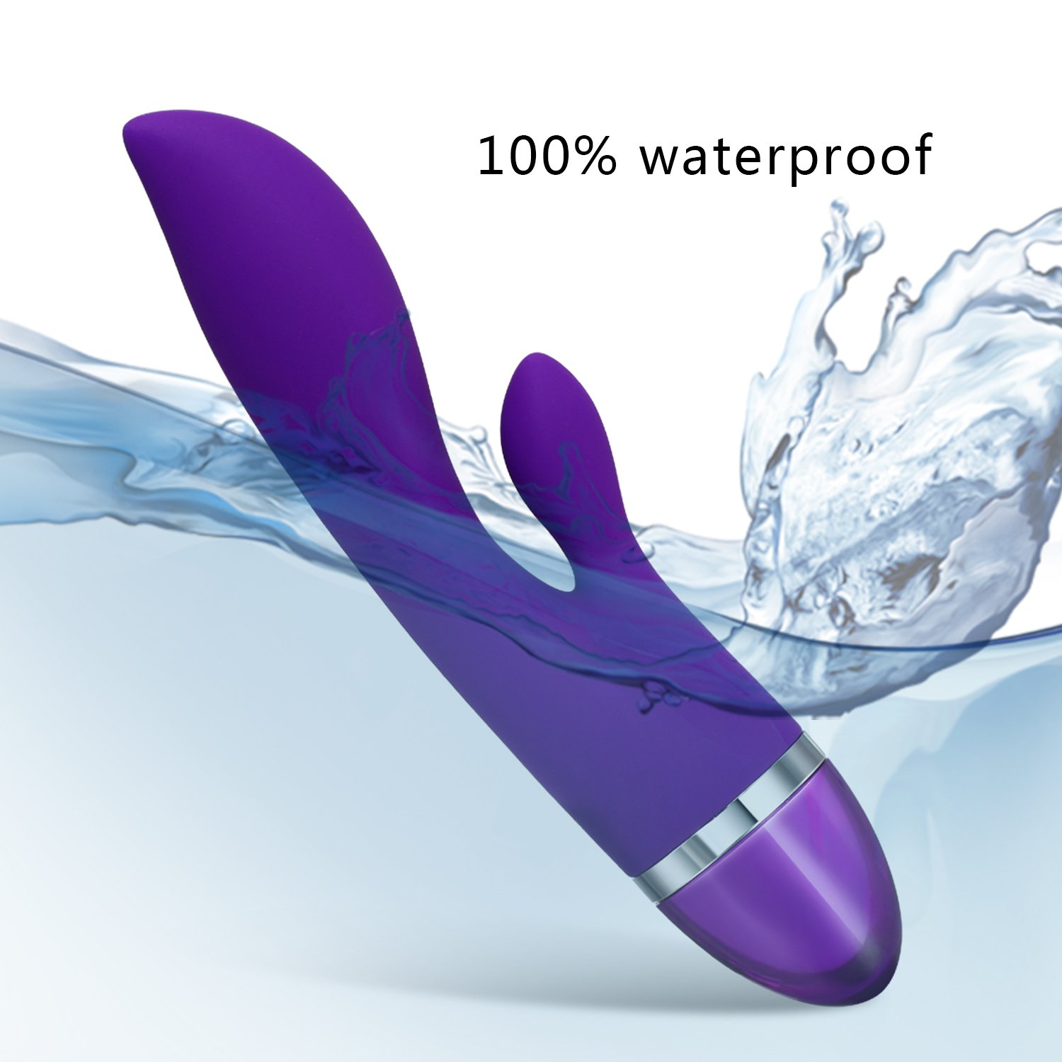 APRIL 14TH Vibrating G-spot Vibrator - Vagina and Clitoris Stimulation Rabbit Massager - Cordless Rechargeable Massager For Women - Waterproof & Silicone - Quiet Yet Powerful - Purple
