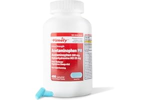 TIME-CAP LABS, INC. Timely Acetaminophen PM - Extra Strength PM - 400 Count - Compared to Tylenol PM Extra Strength - Pain Relief PM for a Good Night Sleep - Made in USA