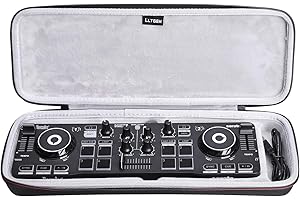 L LTGEM LTGEM DJ Controller Case for Hercules Compact DJ DJControl Starlight - Hard Storage Travel Protective Carrying Bag