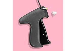 APRYL Tagging Gun - Fine Stitch Gun for Clothes – Mini Stitch Oringal Tool Kit – Tagging Gun for Clothing for Quick Sewing Quilting Hemming – Include 1 Fine Needle, 1000 Black & 1000 White Micro Fasteners