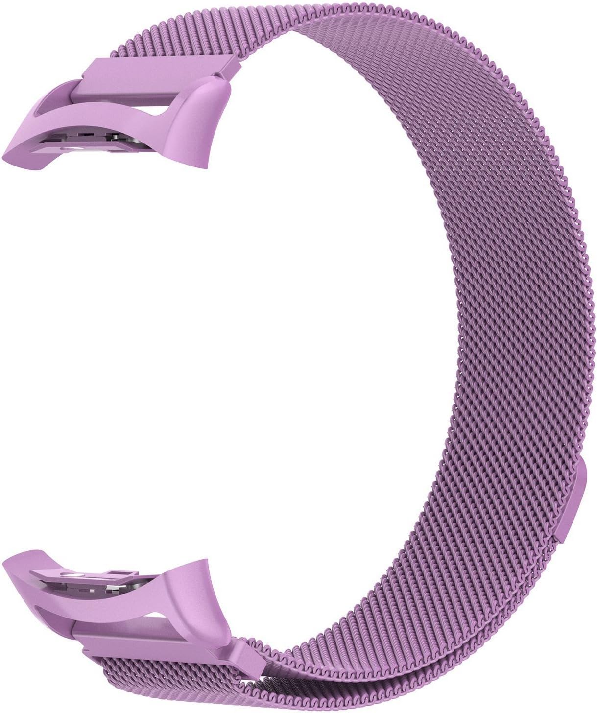 Hollyfun Watch Band for Samsung Gear Fit2 / Gear Fit2 Pro, Milanese Loop Stainless Steel Mesh Bracelet Smart Watch Strap + Connector for Samsung Gear Fit 2 SM-R360 / Fit 2 Pro Smart Watch (Purple)