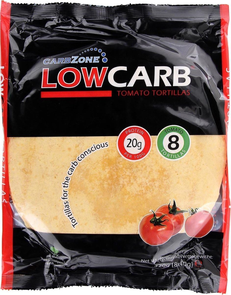 CarbZone Low Carb Tortilla Tomato 320 g - (Pack of 2)