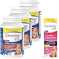 CONCEIVE PLUS Mens Fertility Bundle | 3 Months Supply Fertility Vitamin Supplements for Men 3 x 60 Count and Fertility Lubricant 2.5 Ounce
