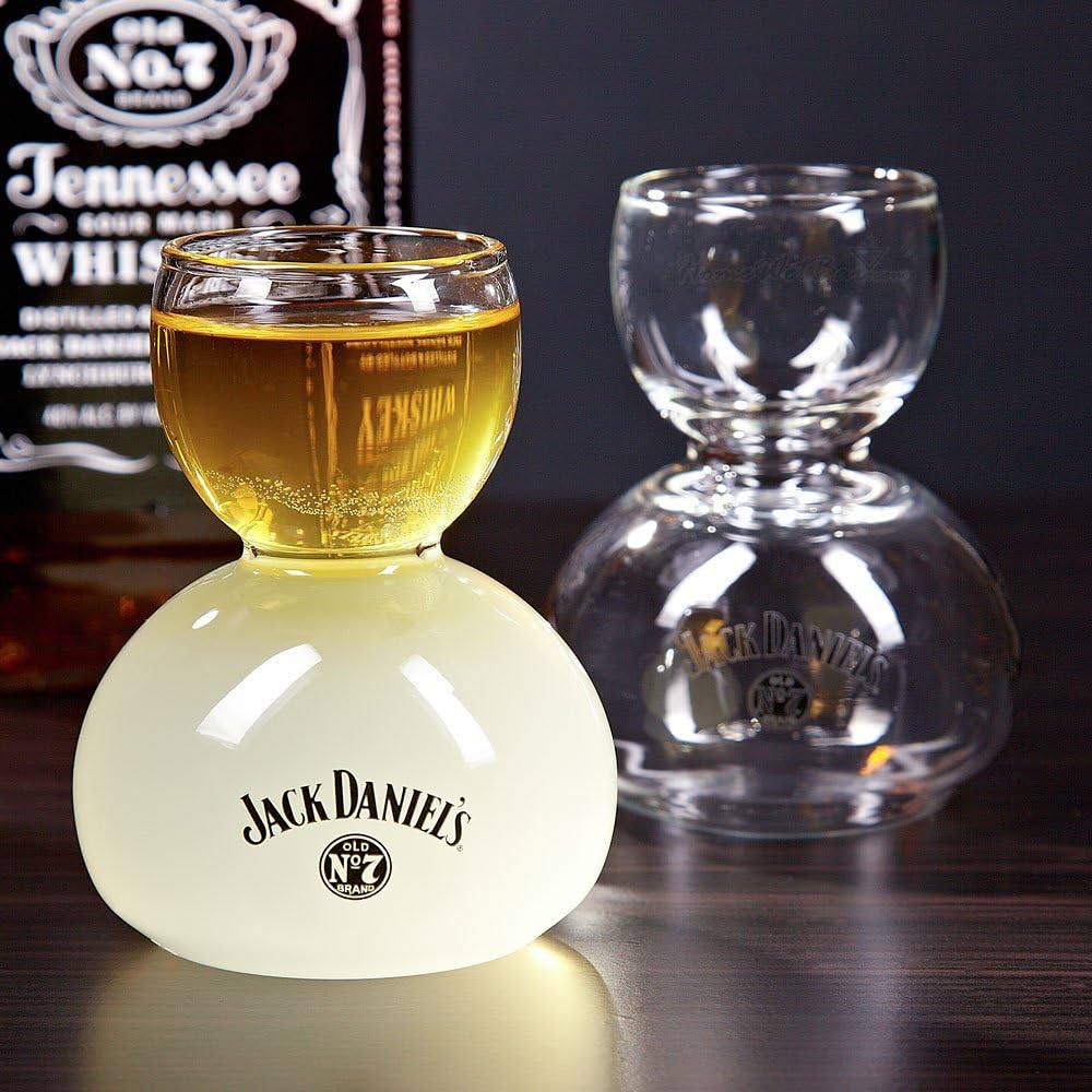 HomeWetBarHomeWetBar Jack Daniels Whiskey on Water Glasses, Set of 2