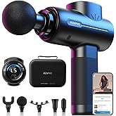 RENPHO Active+ Percussion Massage Gun - 5 Adjustable Speeds for Back, Neck, Muscle Recovery - App Controlled Guided Courses, with Carry Case for Professional Athlete, Gym and Travel