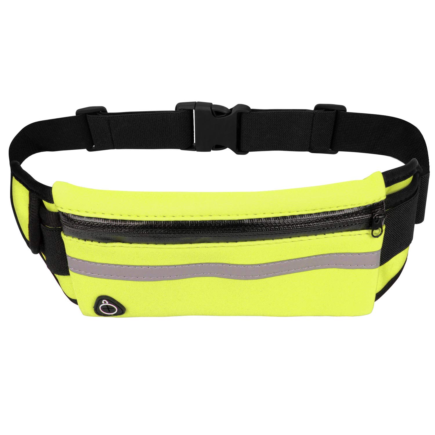 Accessotech Running Belt Unisex Sport Jogging Keys Mobile Money Bum Bag Waist Travel Pouch (Green)