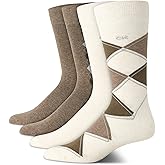 Calvin Klein Mens Crew Socks - 4 Pack Soft Cotton Blend Cushioned Crew Dress Socks for Men, for Formal, Casual and Work Wear