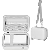 Leayjeen Label Printer Case Compatible with Nelko P21 20 Bluetooth Label Printer / PhomemoD30 D35 Labeler for Portable Bluetooth Label Printers and Accessories-White(Case Only)