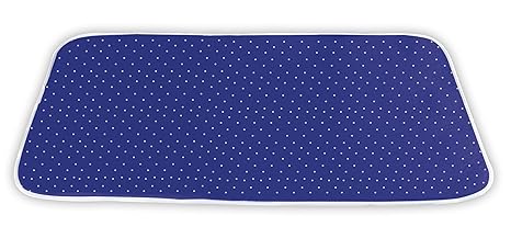 WENKO 1201073100 Dampf-Bügeldecke - Bügelunterlage, hitzebeständig, Baumwolle, 65 x 100 cm, blau