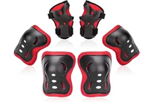 RUNDONG Youth/Kids Knee Pads Elbow Pads Wrist Guards Set for 3-15 Years Kids Protective Gear Set for Roller Skates Cycling Skateboard BMX Bike Inline Skating Scooter Riding and Other Outdoor Sports