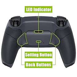 eXtremeRate Dark Gray Rubberized Grip Programable