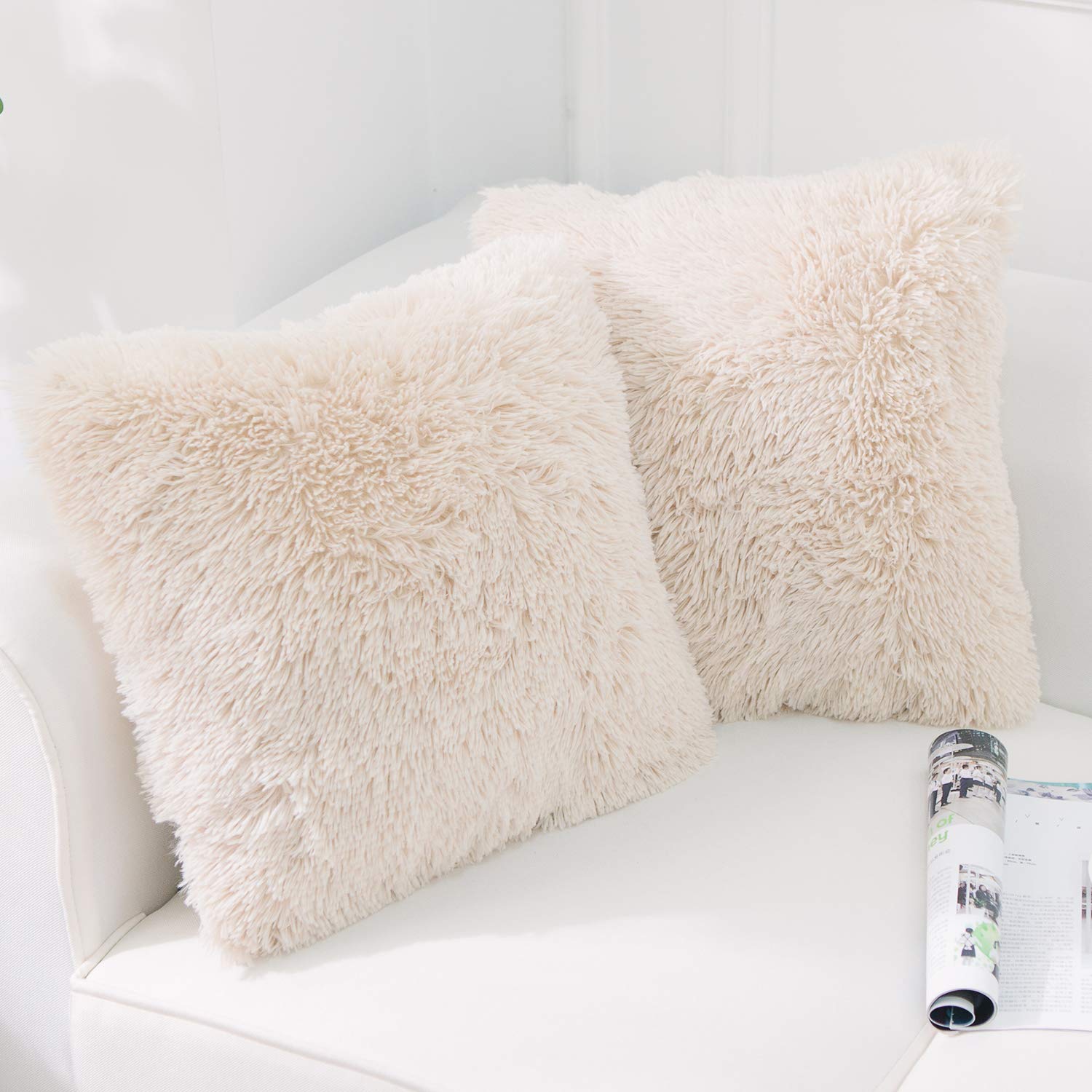 Galleon Nordeco Home Luxury Soft Faux Fur Fleece Cushion Cover