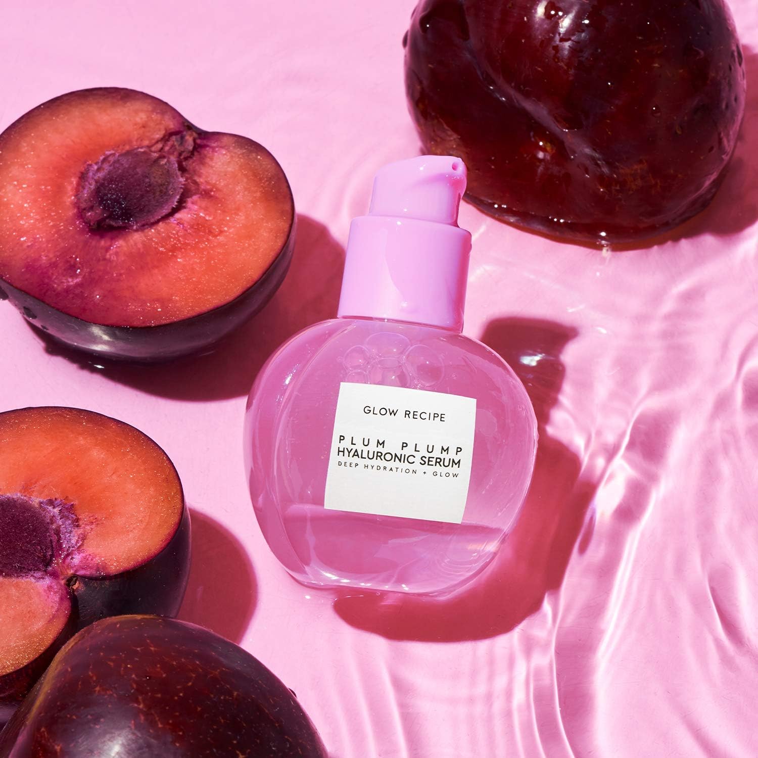 Glow Recipe Plum Plump Hyaluronic Acid Serum, Hydrating + Plumping Face Serum, Korean Serum with Vitamin B5 - Image 3