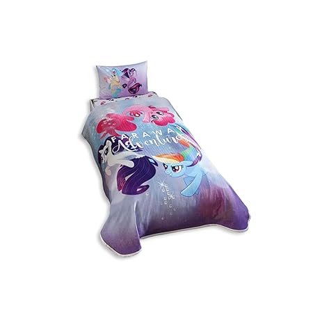 3-teiliges My Little Pony Film Lizenzprodukt Cartoons Tagesdecke Decke (Pique) Set, 100% reine Baumwolle Luxus, Kinder Einzel