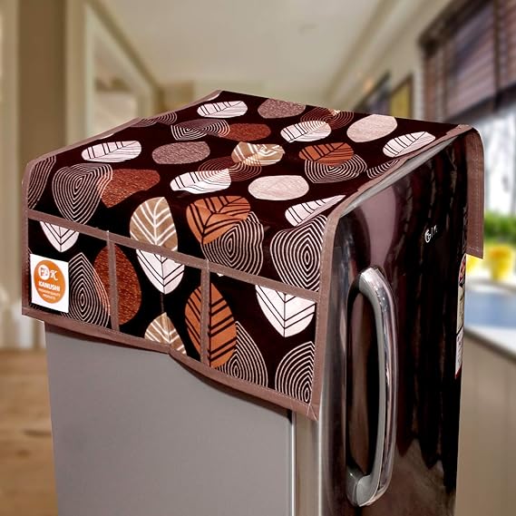 KANUSHI Industries® Fridge Cover for Top with Pockets/Refrigerator