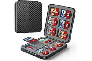 Switch Game Case for Nintendo Switch - Portable Cartridge with 12 Game & 12 Micro SD Card Slots, Switch Card Case- Hard Shell