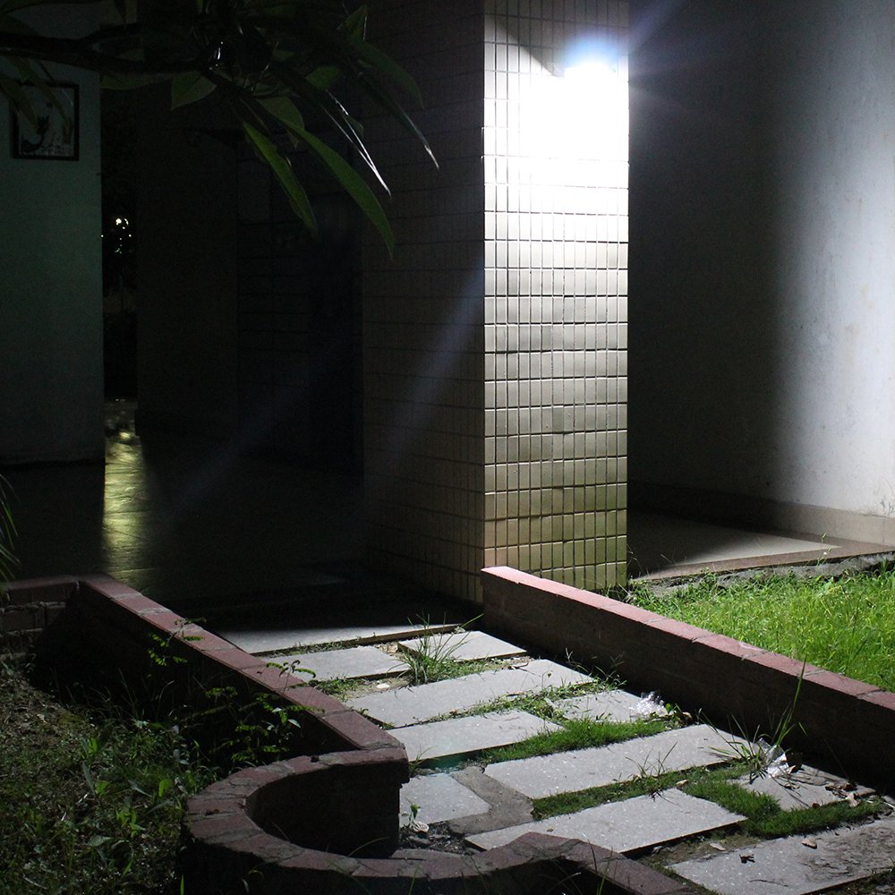 16 LED Solar Light, LTE Outdoor Wireless Solar Powered PIR Motion Sensor Security Wall Light Lamp with two Intelligent Modes for Garden, Patio and Pathway, Deck, Yard (2 PCS)