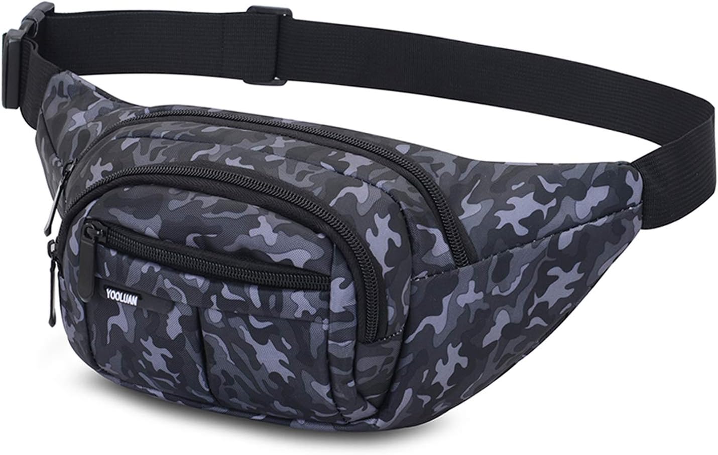 Marsupio Tattico Militare In Nylon, Multifunzione, 5 Tasche, Regolabile, Per Uomini E Donne, Ideale Per Trekking E Viaggi, Nero