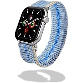 Sonix Knit Watch Band Compatible with Apple Watch | Stretch Ribbed Knit, Stylish, Sporty | 41mm/40mm/38mm, Series 9/8/7/6/5/4/3/2/1/SE | Baby Blue