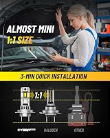 CYBERBEAM H7 LED Headlight Bulbs 90W 30000LM 6500K CANBUS Ready Pack of 2 view 4
