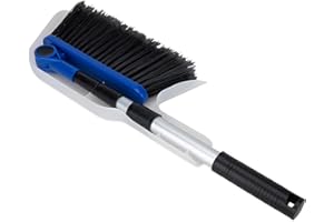 CAMCO RV Adjustable Broom and Dustpan | Features a Telescoping Broom Handle from 24 inch to 52 inch | Ideal for RV, Marine & 