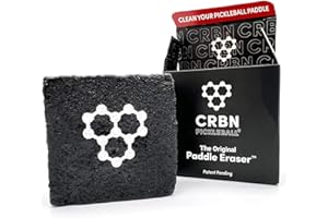 CRBN Pickleball - Paddle Eraser, Best Carbon Fiber Pickle Ball Racket Cleaner, Fast & Easy Rubber Bar to Remove Ball Residue, Dirt, & Minor Scrapes/Scratches