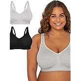 Fruit of The Loom Womens Plus Size Wireless Cotton Bra