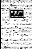 Blank Sheet Music Notebook: Black and White Musical Notes cover, 10 stave staff paper, 100 pages, 5.5 x 8.5 inch (approx A5) Music Manuscript Paper Musicians Notebook for writing music notation