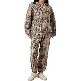 TERIVEEK Camo Sweatsuits for Women 2 Piece Outfits Maple Leaf Print Hoodie Sweat Sets Pants Camouflage Tracksuits Lounge sets