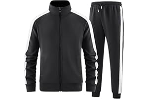 AEELEIRE Men's Tracksuits Long Sleeve Full Zip Jackets and Pants 2 Piece Outfit