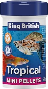 King British Tropical Mini Pellets 55g Multi-Vitamin Complete Fish Food