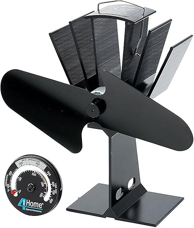 First4spares Silent Heat Powered Stove Fan Eco Friendly Wood Log Burner +