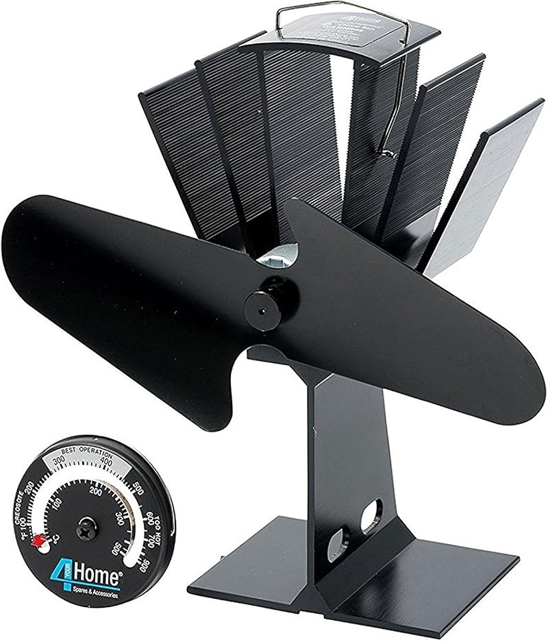 First4spares Silent Heat Powered Stove Fan Eco Friendly Wood Log Burner +