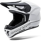 OutdoorMaster Full Face Mountain Bike Helmet for Men & Women - Durable, Impact Resistant, Ventilated, Adjustable Visor - Downhill Race BMX MTB Helmet