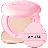 Amuse SEOUL Dew Power Vegan Cushion Foundation (01 PURE) | Dewy, glow, long-lasting, double coverage, clean beauty, lightweight