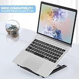 Jumkeet Laptop Stand Foldable Ventilated Aluminum Desk Holder 7-17" Black view 3