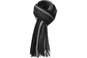 Men's Scarf Soft Wool Warm Knitted Scarf For Men Thick Striped Cashmere Men Scarves For Winter