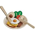 PlanToys Wooden Breakfast Pretend Play Kitchen Food Playset (3611) | Sustainably Made from Rubberwood and Non-Toxic Paints an