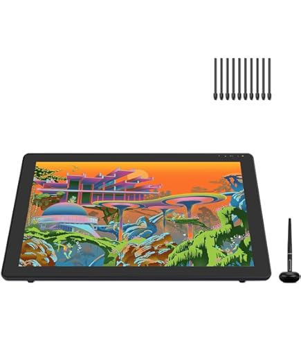 HUION KAMVAS 22 Plus 液タブ Amazon.com: HUION Kamvas 22 Plus QLED Drawing Tablet with Full
