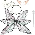 Large Gold Fairy Wings for Adults Dress Up Sparkling Sheer Wings Butterfly Fairy Halloween Costume Angel Wings for Women