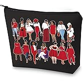 WZMPA Sorority Paraphernalia Sorority Sisters Gift Sorority Makeup Zipper Pouch Bag Sorority Greek Merchandise (Sorority Red -BL)