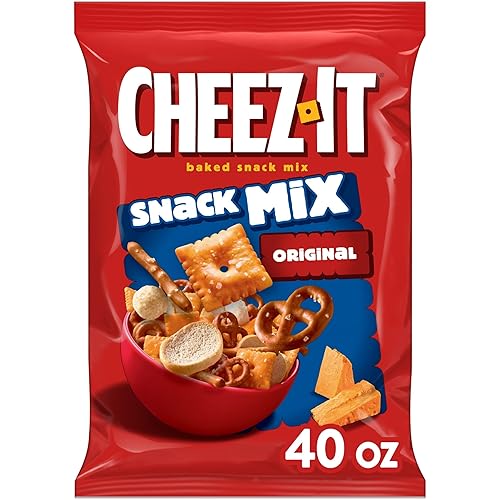 Cheez-It Snack Mix, Lunch Snacks, Office and Kids Snacks, Classic, 40oz Bag (1 Bag)