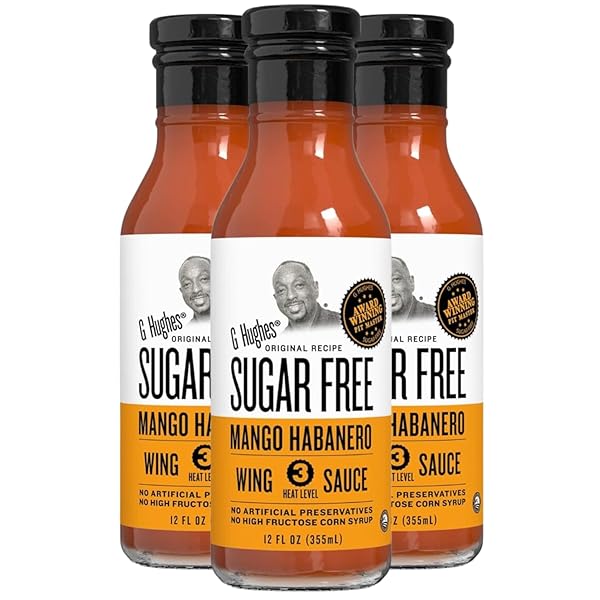 G HUGHES SUGAR FREE, MANGO HABANERO WING SAUCE...
