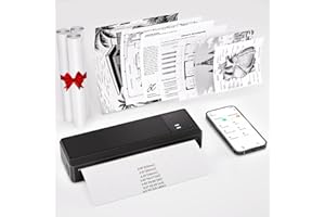 vretti P83 Portable Thermal Printer, Wireless Bluetooth Printer with 3 Rolls Paper Compatible with Phone & Laptop, for Busine