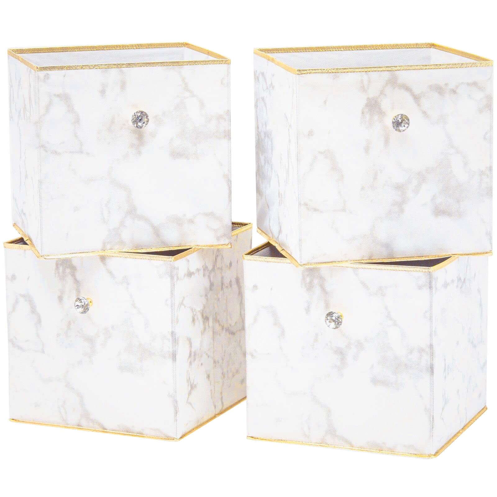 Personalized Lion Stars Storage Bins - 2 Pack Foldable Fabric Organizer Baskets With Handles