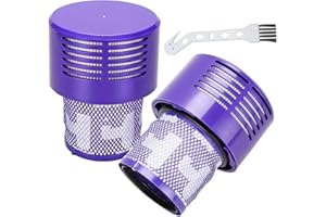 AIKOLZON 2 Pack Funmit V10 Filters Replacement for Dyson V10 Cyclone Series, V10 Absolute, V10 Animal, V10 Total Clean, V10 Motorhead, SV12 Vacuum Cleaner, Replaces Part # 969082-01