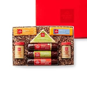 Hickory Farms Meat & Cheese Variety Small Gift Box | Gourmet Food Gift Basket, Great for Snacking, Small Gatherings, Birthday, Congratulations Gifts, Thinking of You, Retirement