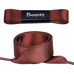 Booyckiy Flat Colorful Satin Ribbon Shoelaces