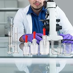 Saysurey 31 Pcs Lab Glassware Set Include Measuring